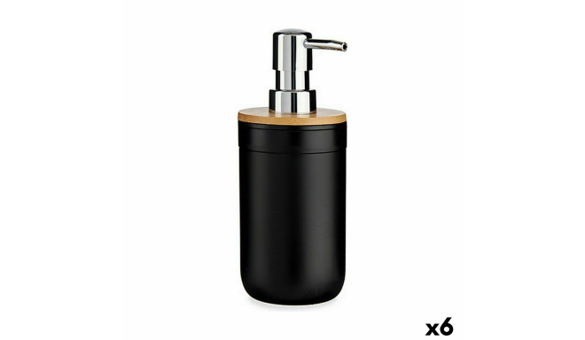 Soap Dispenser Berilo 51710 Black Bamboo polypropylene 350 ml 8 x 17 x 9 cm (6 Units)