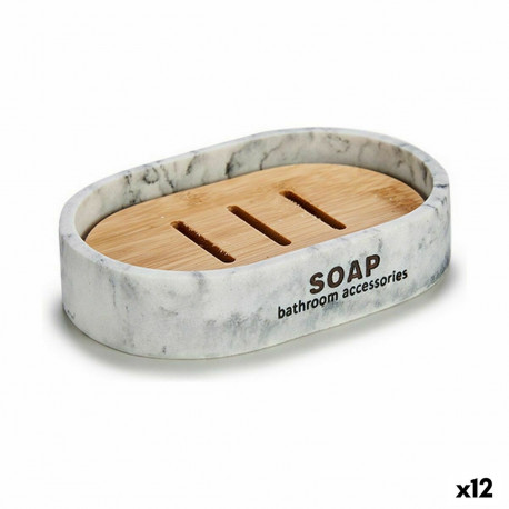 Seebialus Berilo CN-B5598M-2 Pruun Vaik Marmor 8 x 2,5 x 12,5 cm 12,5 x 2,5 x 8,5 cm (12 Ühikut)