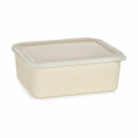 Tray with lid Bamboo Melamin Yellow 17 x 8 x 23,5 cm (6 Units)