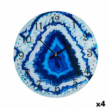 Wall Clock Gift Decor 18S6903-N-CLK-30CM 18S6903-N-CLK-30CM Blue Crystal Marble 30 x 4 x 30 cm (4 Un