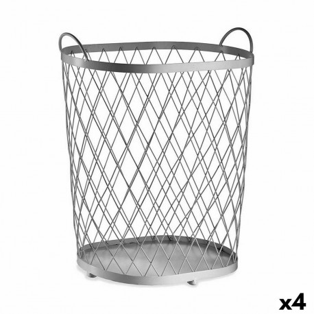 Korv Gift Decor B2608 B2608 Hõbedane Hõbe Metall 40 L (4 Ühikut)