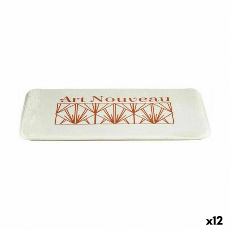 Vannitoavaip Berilo 89567 BM308AB-18D Art Nouveau Valge Pronks PVC 40 x 1,5 x 60 cm (12 Ühikut)