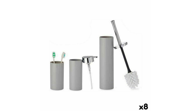 Bath Set Berilo B6274 S3-1 B6274 S3-1 Grey Plastic 16,5 x 8 x 32,5 cm (8 Units)