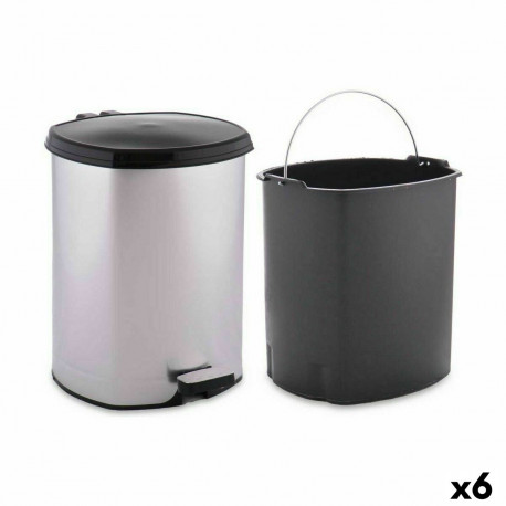 Pedal bin Berilo D004-1 D004-1 Silver Plastic 6 L (6 Units)