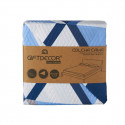 Reversible Bedspread 180 x 260 cm Blue White (6 Units)