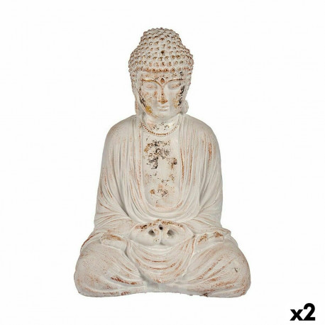 Dekoratiivne aiakuju Ibergarden CC20403 CC20403 Polüresiin Buddha 22,5 x 40,5 x 27 cm (2 Ühikut)