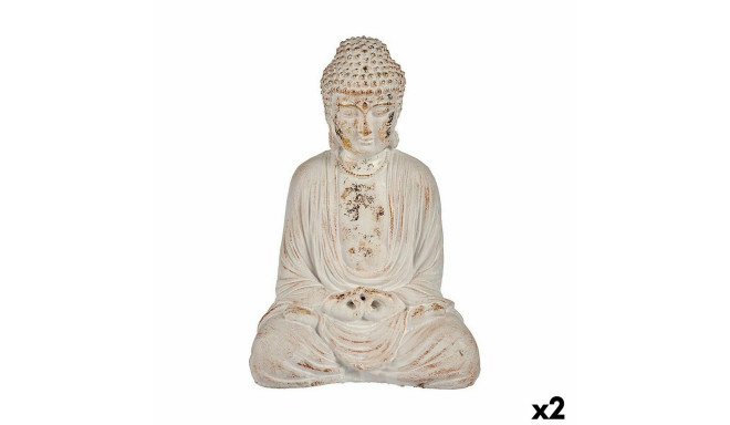 Dekoratiivne aiakuju Ibergarden CC20403 CC20403 Polüresiin Buddha 22,5 x 40,5 x 27 cm (2 Ühikut)