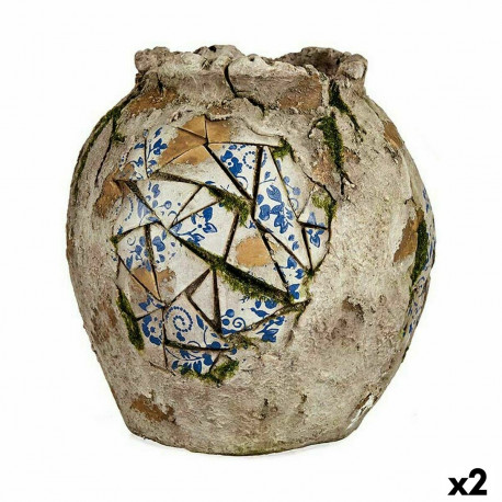 Dekoratīva figūra dārzam Ibergarden ZD19026 Polirezīns Vāze 27 x 27 x 27 cm (2 gb.)