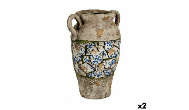 Dekoratīva figūra dārzam Ibergarden ZD19007 Polirezīns Vāze 21 x 34,5 x 28 cm (2 gb.)