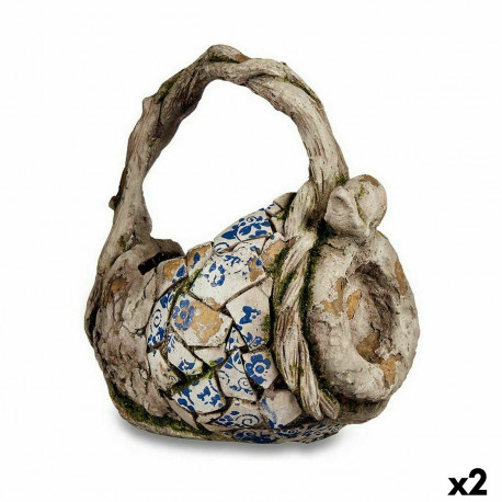 Dekoratiivne aiakuju Ibergarden ZD19011 ZD19011 Polüresiin Vaas 23,5 x 35 x 31 cm (2 Ühikut)