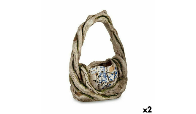 Decorative Garden Figure Ibergarden ZD19014 ZD19014 Polyresin Vase 17 x 44 x 34,5 cm (2 Units)