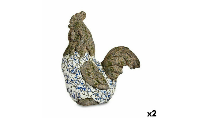 Dekoratiivne aiakuju Ibergarden ZD18059 ZD18059 Polüresiin Kukk 22,5 x 46 x 41,5 cm (2 Ühikut)