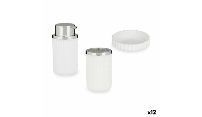 Bath Set White Plastic (12 Units)