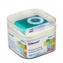 MSONIC MP3 Player with card reader, earphones, miniUSB cable, aluminum blue