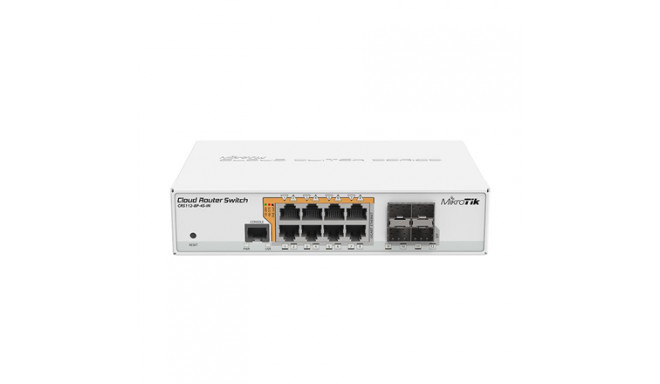 Mikrotik  Switch||8x10Base-T / 100Base-TX / 1000Base-T|4xSFP|1xConsole|CRS112-8P-4S-IN