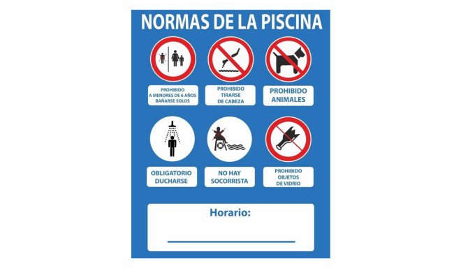 Sign Normaluz PVC 50 x 40 cm Pool