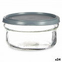 Apaļa Pusdienu Kastīte ar Vāku Pelēks Plastmasa 415 ml 12 x 6 x 12 cm (24 gb.)