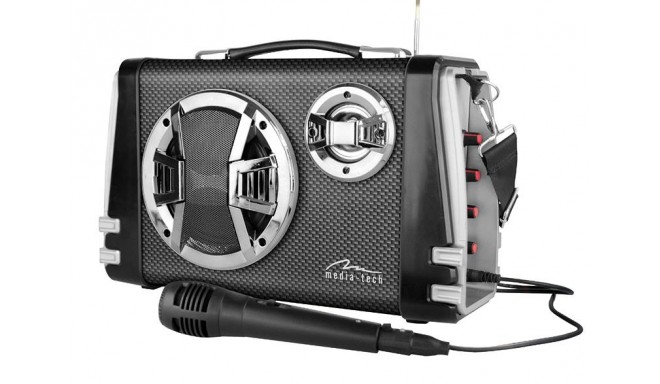 Portable Bluetooth speaker system MediaTech Karaoke Boombox BT with mic.