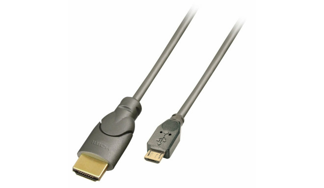 USB-kaabel-mikro USB LINDY 41567 Antratsiithall 2 m