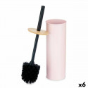 Tualetes Birste Rozā Metāls Bambuss Plastmasa 9,5 X 27 X 9,5 cm (6 gb.)