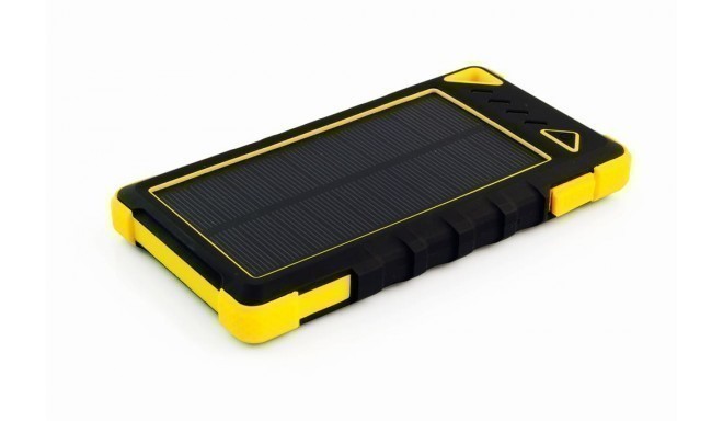 PowerNeed Power Bank 8000mAh with solar panel 1W, yellow