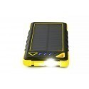 PowerNeed akupank 8000mAh, kollane + päikesepaneel 1W
