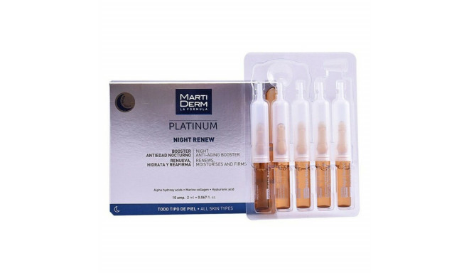 Ampoules Martiderm Platinum Night Renew - 10 Units