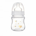 CANPOL BABIES wide neck anticolic bottle EasyStart - Newborn baby 120ml 35/216 beige hearts