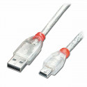 Кабель USB 2.0 A — Mini USB B LINDY 41780 20 cm Прозрачный