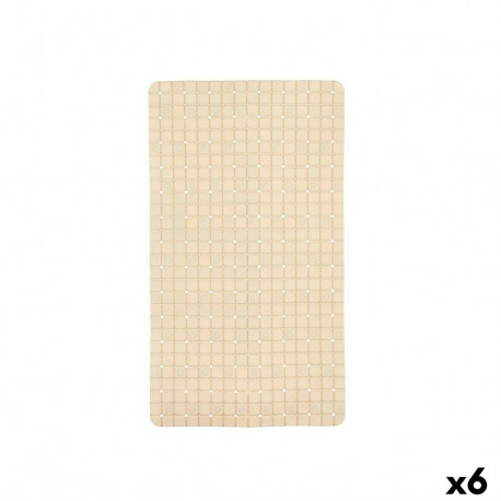 Non-slip Shower Mat Berilo BM509 - 312 BM509 - 312 Beige PVC 67,7 x 38,5 x 0,7 cm Frames (6 Units)