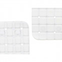 Libisemisvastane dušimatt Ruudud Valge PVC 67,7 x 38,5 x 0,7 cm (6 Ühikut)
