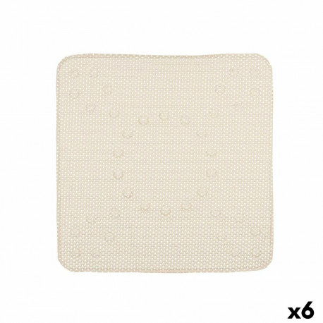 Non-slip Shower Mat Berilo BM814-5353 - 322 BM814-5353 - 322 Beige PVC 53 x 52,5 x 1 cm (6 Units)