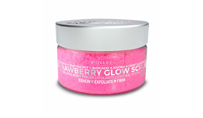 Body Cream Biovène Strawberry Glow Scrub 200 g