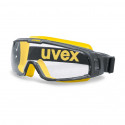 Uvex U-SONIC prillid, kriimustuskindlad, uduvastased, hall/kollane