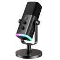 Fifine AmpliGame AM8 RGB mikrofon mängimiseks | taskuhäälingusaated | ojad | XLR must