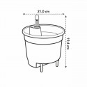 Taimepott Elho Must polüpropüleen Ringjas Kaasaegne Ø 21 cm 21 cm