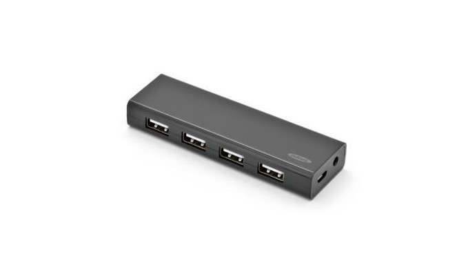 EDNET Hub 4-port USB 2.0 HighSpeed, Power Supply, black