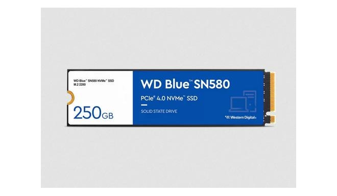 Western Digital Blue SN580 250 GB M.2 PCI Express 4.0 NVMe TLC