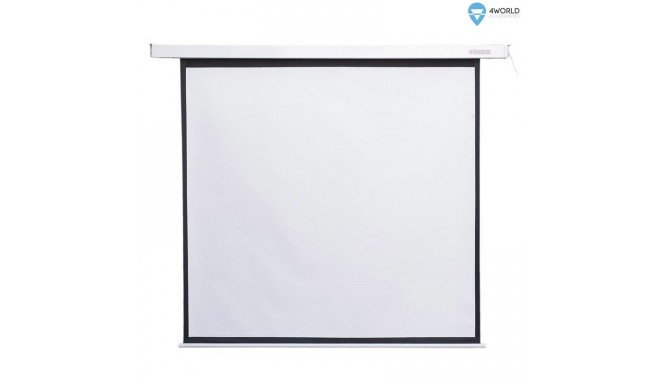 4World electric projector screen 170x128 4:3, matt white