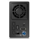 Icy Box External 2x3,5'' HDD Case RAID System 2x3,5'' SATA HDD To USB3.0 Black