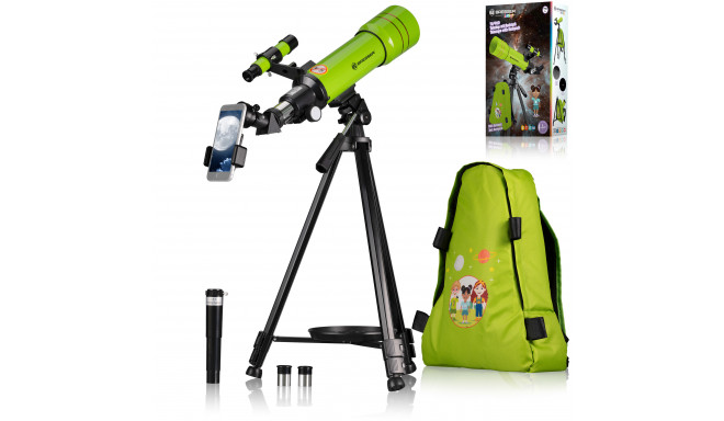 BRESSER JUNIOR Refracting Telescope 70/400 with Backpack, green