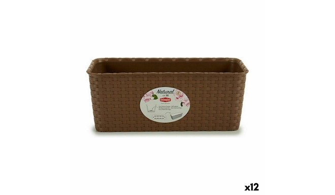 Istutuskast Stefanplast 73602 73602 Pruun PVC 13 x 11 x 28,5 cm 29 x 11 x 12,5 cm (12 Ühikut)