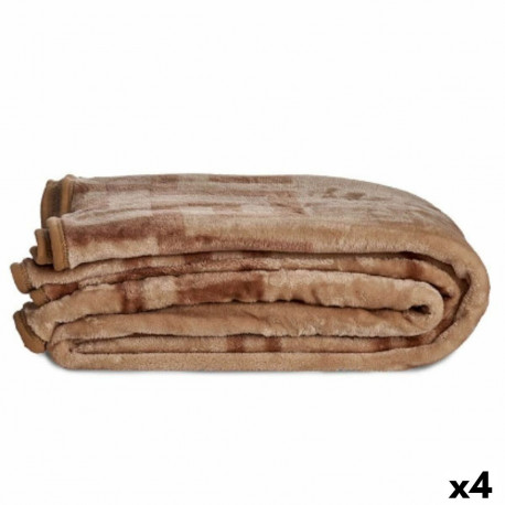 Blanket Gift Decor 3383 3383 Beige 220 x 240 x 0,5 cm (4 Units)