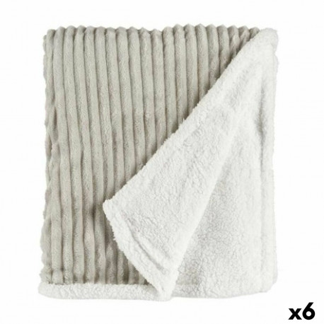 Blanket Gift Decor 3344/CRUDO 3344/CRUDO White Grey 200 x 150 x 1,5 cm (6 Units)