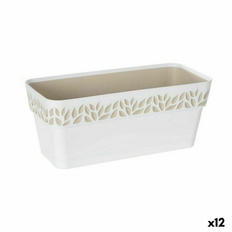Istutuskast Stefanplast Cloe Valge Plastmass 13,3 x 12,3 x 29,3 cm (12 Ühikut)