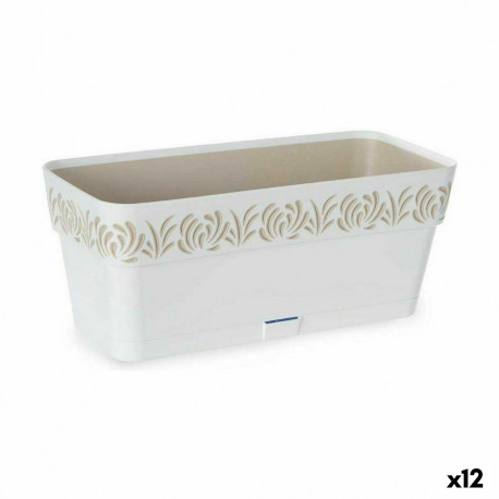 Istutuskast Stefanplast Gaia Valge Plastmass 13,3 x 12,3 x 29,3 cm (12 Ühikut)
