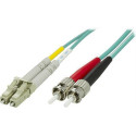 Deltaco Fibre Optic Cables fibre optic cable 5 m 2x LC 2x ST OM3 Aqua colour
