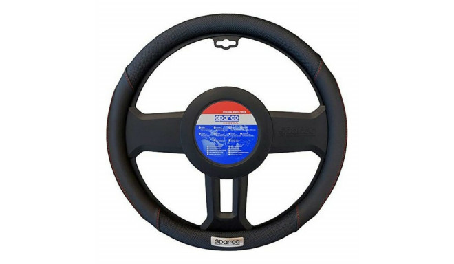 Steering Wheel Cover Sparco SPC1113BK Black Red (Ø 36 - 38 cm)