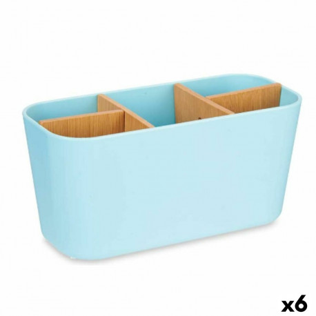 Hambaharjahoidja Berilo B9045-BLUE B9045-BLUE Sinine Bambus polüpropüleen 21 x 10 x 9 cm (6 Ühikut)
