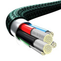 Baseus Rapid 3in1 USB Typ C - USB Typ C / Lightning / micro USB cable 20 W 1,5 m green (CAMLT-SC06)